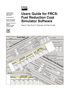 Users Guide for FRCS: Fuel Reduction Cost Simulator Software