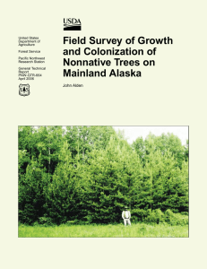 Field Survey of Growth and Colonization of Nonnative Trees on