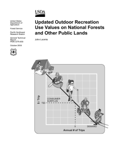 Updated Outdoor Recreation Use Values on National Forests and Other Public Lands