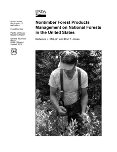 Nontimber Forest Products Management on National Forests in the United States