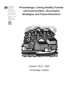 Proceedings: Linking Healthy Forests and Communities—Successful Strategies and Future Directions