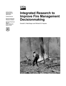 Integrated Research to Improve Fire Management Decisionmaking