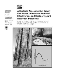 A Strategic Assessment of Crown Fire Hazard in Montana: Potential Reduction Treatments