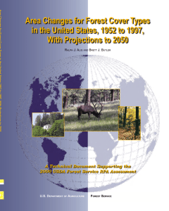 Area Changes for Forest Cover Types With Projections to 2050