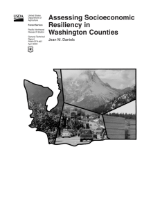 Assessing Socioeconomic Resiliency in Washington Counties Jean M. Daniels