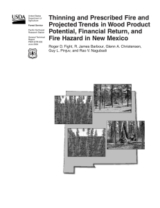 Thinning and Prescribed Fire and Projected Trends in Wood Product