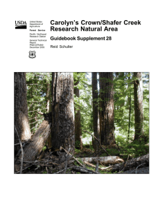 Carolyn’s Crown/Shafer Creek Research Natural Area Guidebook Supplement 28