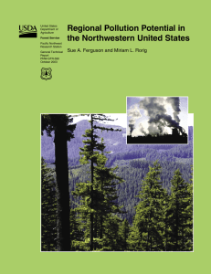 Regional Pollution Potential in the Northwestern United States