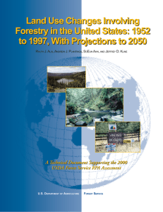 Land Use Changes Involving Forestry in the United States: 1952