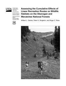 Assessing the Cumulative Effects of Linear Recreation Routes on Wildlife