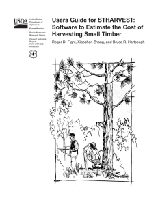 Users Guide for STHARVEST: Software to Estimate the Cost of