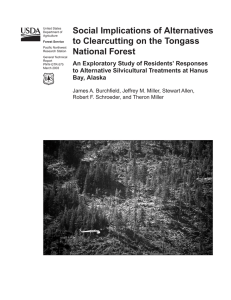 Social Implications of Alternatives to Clearcutting on the Tongass National Forest