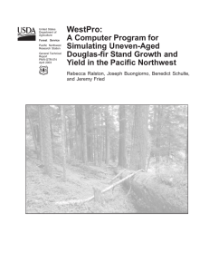 WestPro: A Computer Program for Simulating Uneven-Aged Douglas-fir Stand Growth and