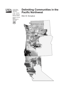 Delimiting Communities in the Pacific Northwest Ellen M. Donoghue