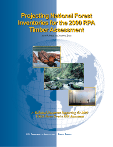 Projecting National Forest Inventories for the 2000 RPA Timber Assessment