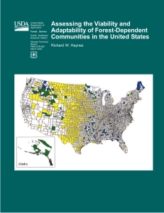 Assessing the Viability and Adaptability of Forest-Dependent Communities in the United States