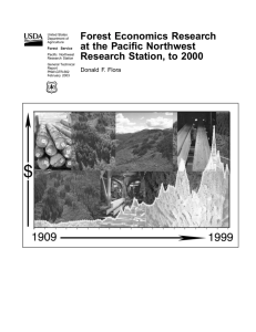 Forest Economics Research at the Pacific Northwest Research Station, to 2000