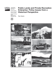 Public Lands and Private Recreation Enterprise: Policy Issues from a Historical Perspective