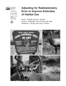 Adjusting for Radiotelemetry Error to Improve Estimates of Habitat Use