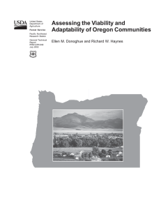 Assessing the Viability and Adaptability of Oregon Communities