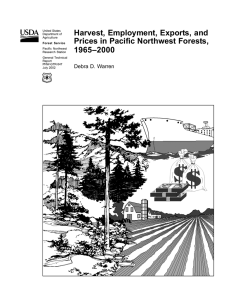 Harvest, Employment, Exports, and Prices in Pacific Northwest Forests, 1965–2000