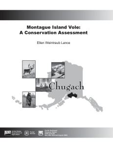 Montague Island Vole: A Conservation Assessment Ellen Weintraub Lance