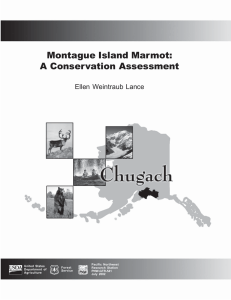 Montague Island Marmot: A Conservation Assessment Ellen Weintraub Lance