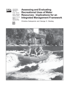 Assessing and Evaluating Recreational Uses of Water Resources:  Implications for an