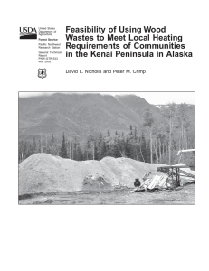 Feasibility of Using Wood Wastes to Meet Local Heating Requirements of Communities