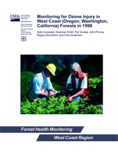 Monitoring for Ozone Injury in West Coast (Oregon, Washington,