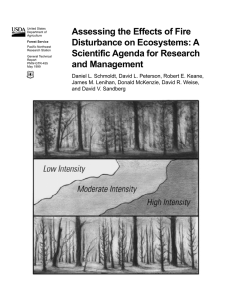Assessing the Effects of Fire Disturbance on Ecosystems: A and Management