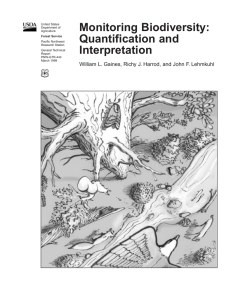 Monitoring Biodiversity: Quantification and Interpretation