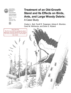Treatment of an Old-Growth Stand and Its Effects on Birds,