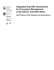 Integrated Scientific Assessment for Ecosystem Management in the Interior Columbia Basin