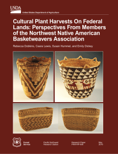 Cultural Plant Harvests On Federal Lands: Perspectives From Members Basketweavers Association