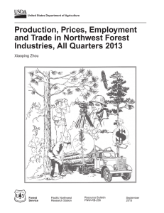 Production, Prices, Employment and Trade in Northwest Forest Industries, All Quarters 2013