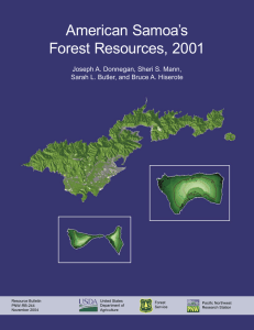 American Samoa’s Forest Resources, 2001 Joseph A. Donnegan, Sheri S. Mann,