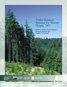 Timber Resource Statistics For Western Oregon, 1997 David L. Azuma, Larry F. Bednar,