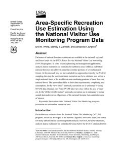 Area-Specific Recreation Use Estimation Using the National Visitor Use Monitoring Program Data