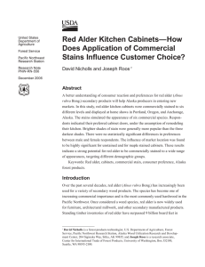 Red Alder Kitchen Cabinets—How Does Application of Commercial Stains Influence Customer Choice?