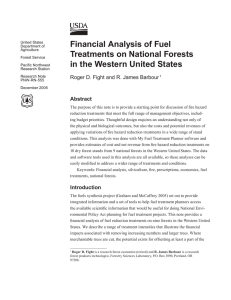 Financial Analysis of Fuel Treatments on National Forests
