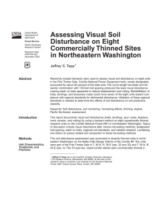 Assessing Visual Soil Disturbance on Eight Commercially Thinned  Sites in Northeastern Washington