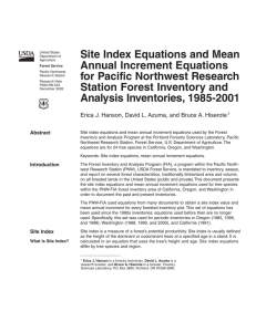 Site Index Equations and Mean Annual Increment Equations for Pacific Northwest Research