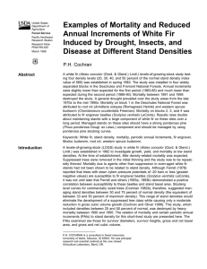 Examples of Mortality and Reduced Annual Increments of White Fir