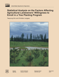 Statistical Analysis on the Factors Affecting Agricultural Landowners’ Willingness to