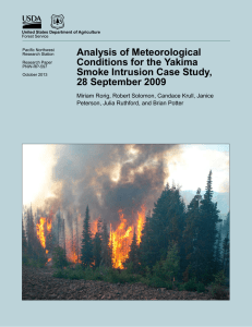 Analysis of Meteorological Conditions for the Yakima Smoke Intrusion Case Study,