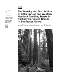 The Density and Distribution of Sitka Spruce and Western Partially Harvested Stands