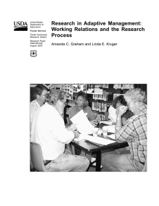 Research in Adaptive Management: Working Relations and the Research Process