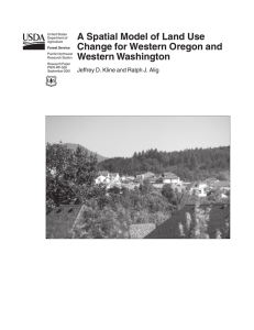 A Spatial Model of Land Use Change for Western Oregon and