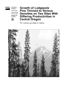 Growth of Lodgepole Pine Thinned to Various Densities on Two Sites With